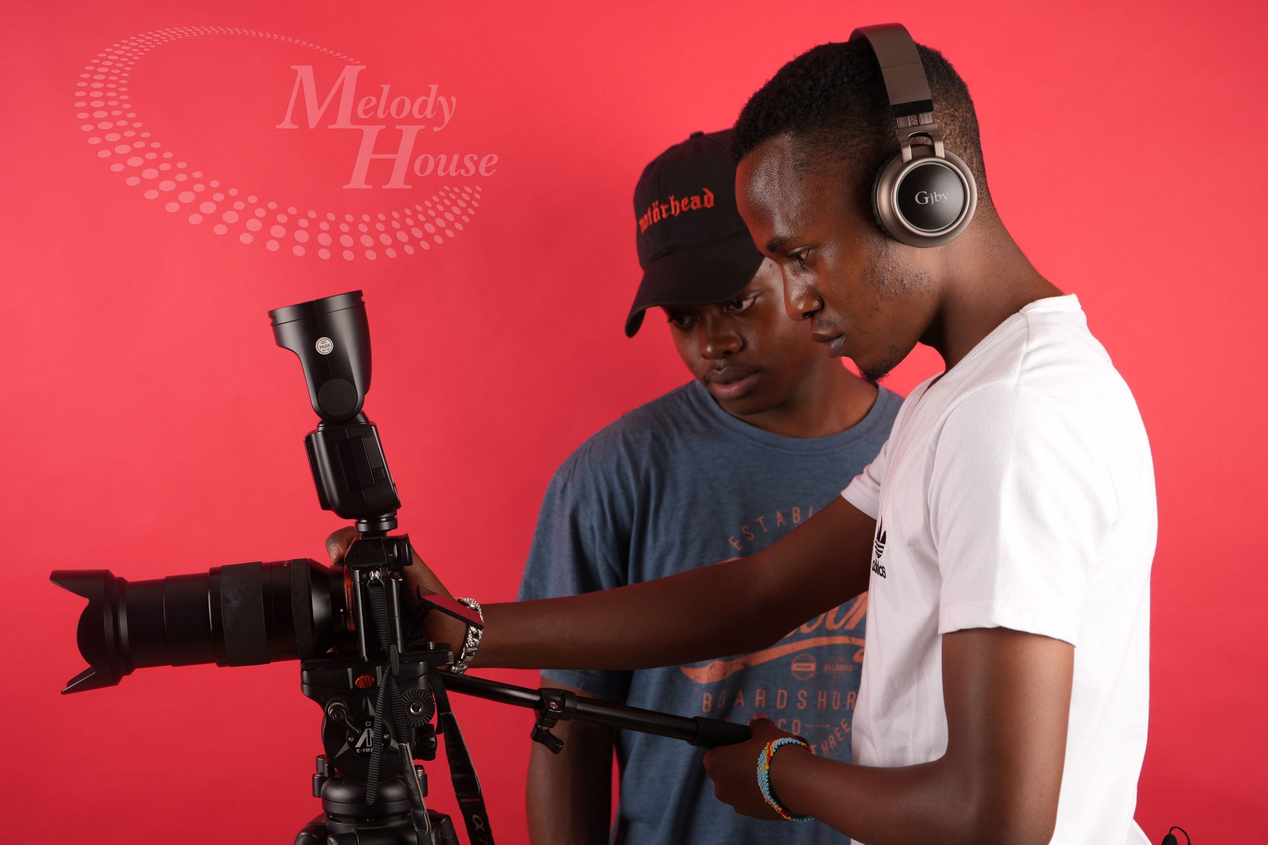 Videography course students practicing at the best video editing school in Kenya.